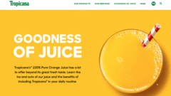 Tropicana Website & Packaging Design